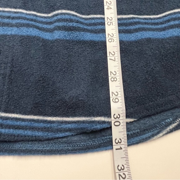 Wrangler Authentic Mens Long Sleeve Blue White Striped Flannel Button Up L - Picture 11 of 12